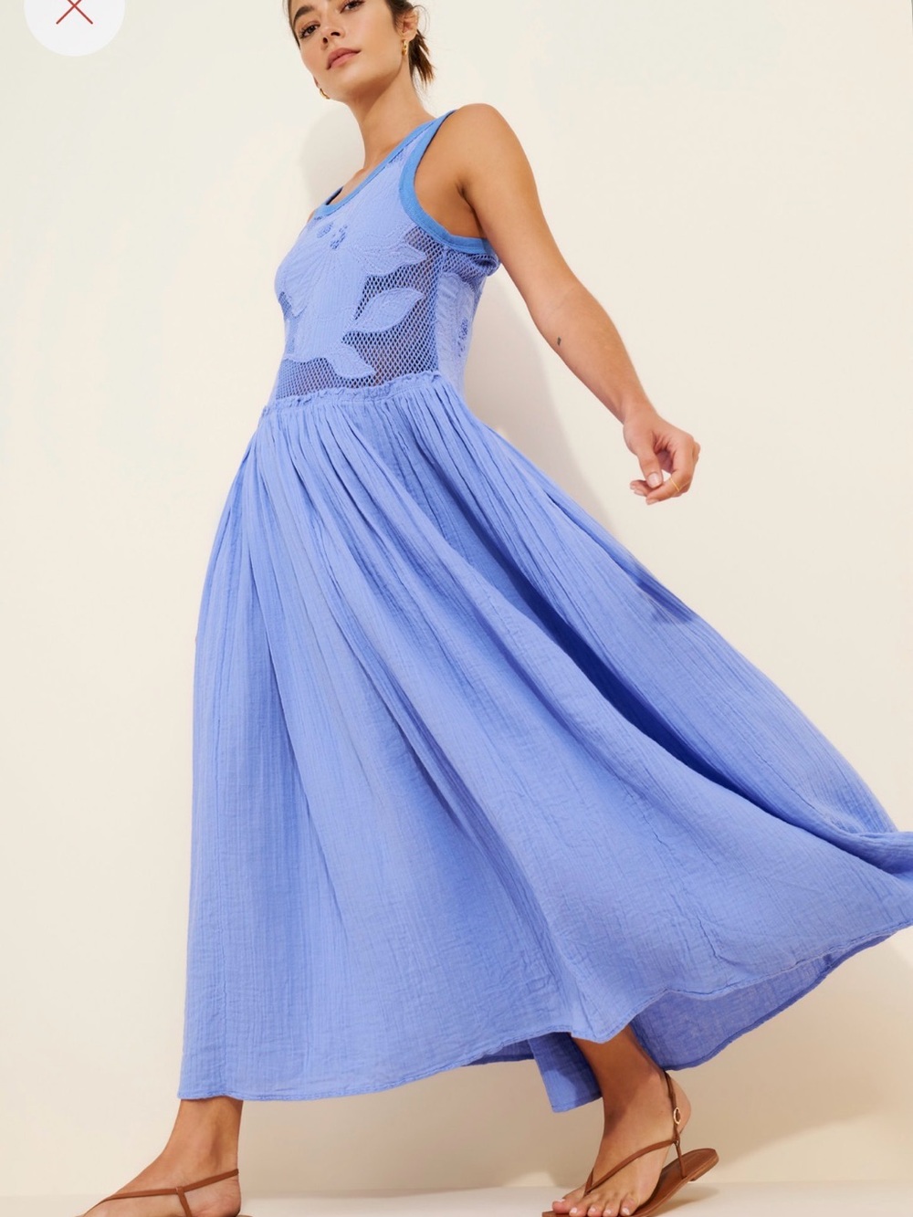 Free People Lavender Blue Sleeveless Maxi Dress